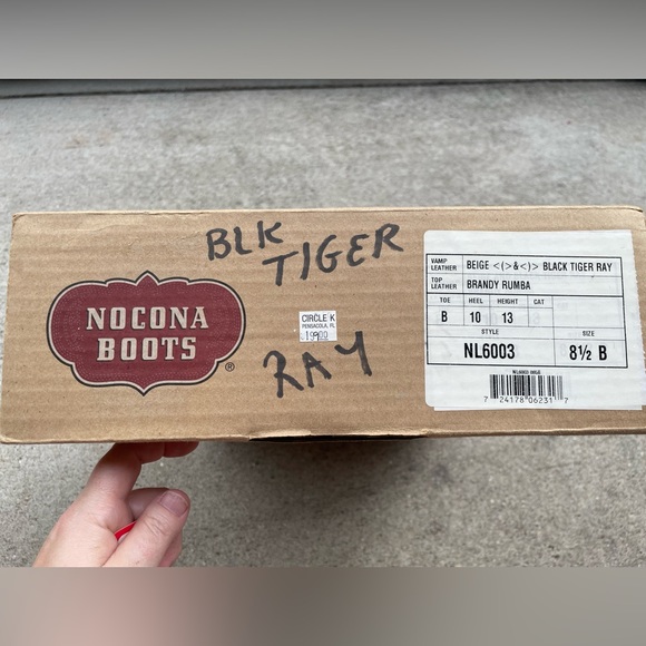 Nocona Boots Black Tiger Ray size 8.5 - Picture 10 of 10
